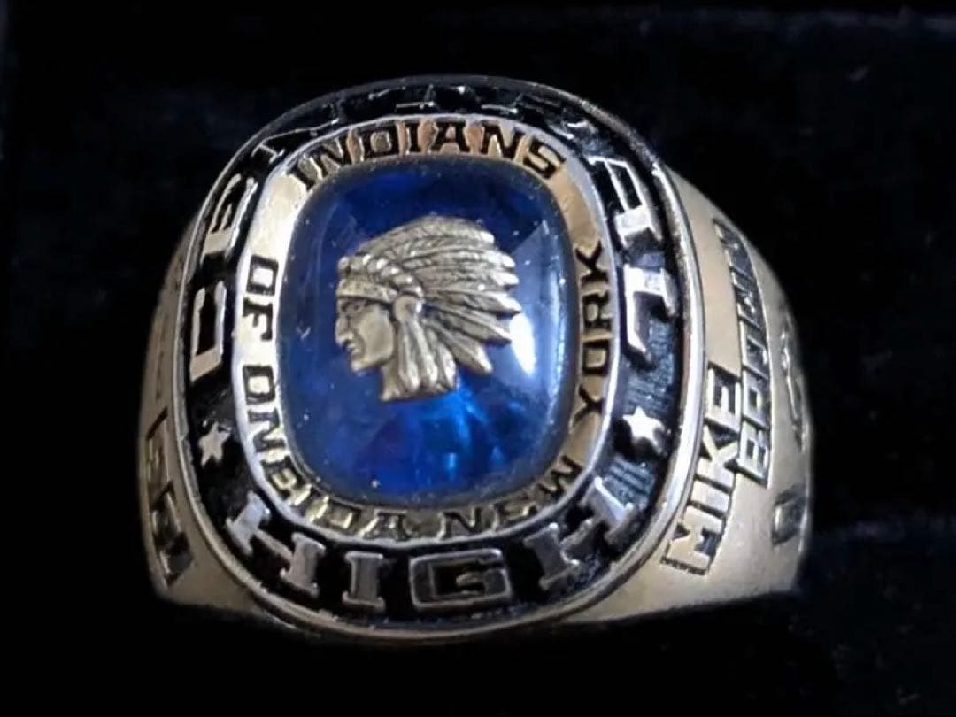 ◆激レア◆カレッジリング◆ブルー◆10金メッキ◆指輪22号◆メンズ