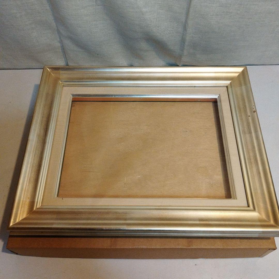 油絵　銀　F4 額縁　未使用