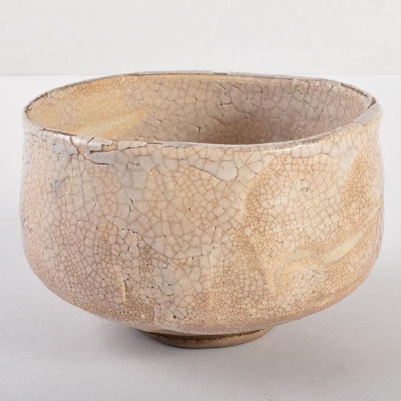 茶道具　志野焼　茶碗　仕覆付　表千家十三代即中斎極箱　D　R4955