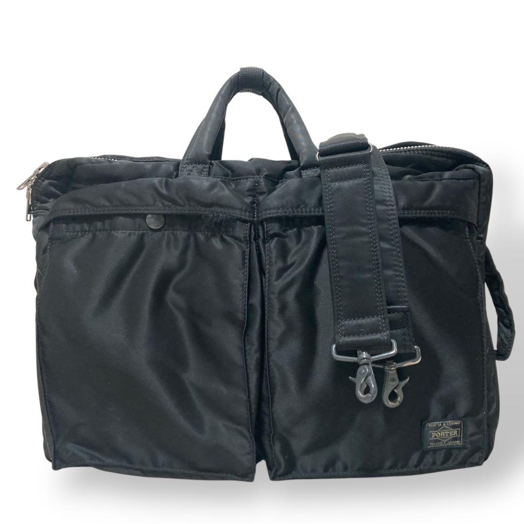 【美品】ポーター　タンカー　2way ビジネスバッグ　ショルダー　ナイロン　黒