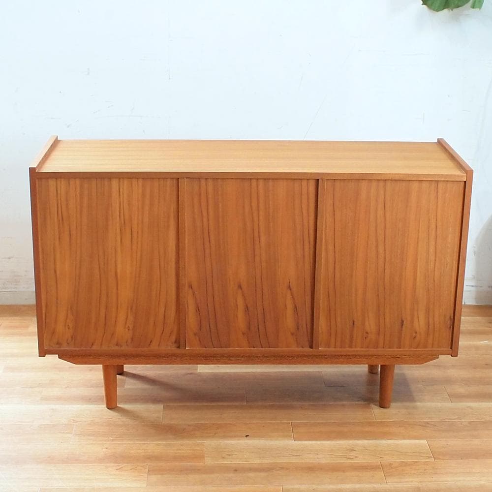 チーク材 サイドボード 120cm 北欧デザイン 収納 チェスト