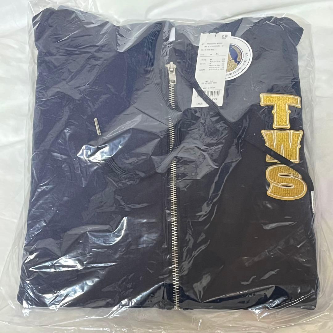 WEGO TWS　グラフィックZIPパーカー　ネイビーL