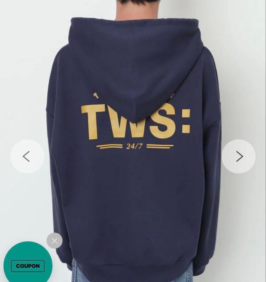 WEGO TWS　グラフィックZIPパーカー　ネイビーL