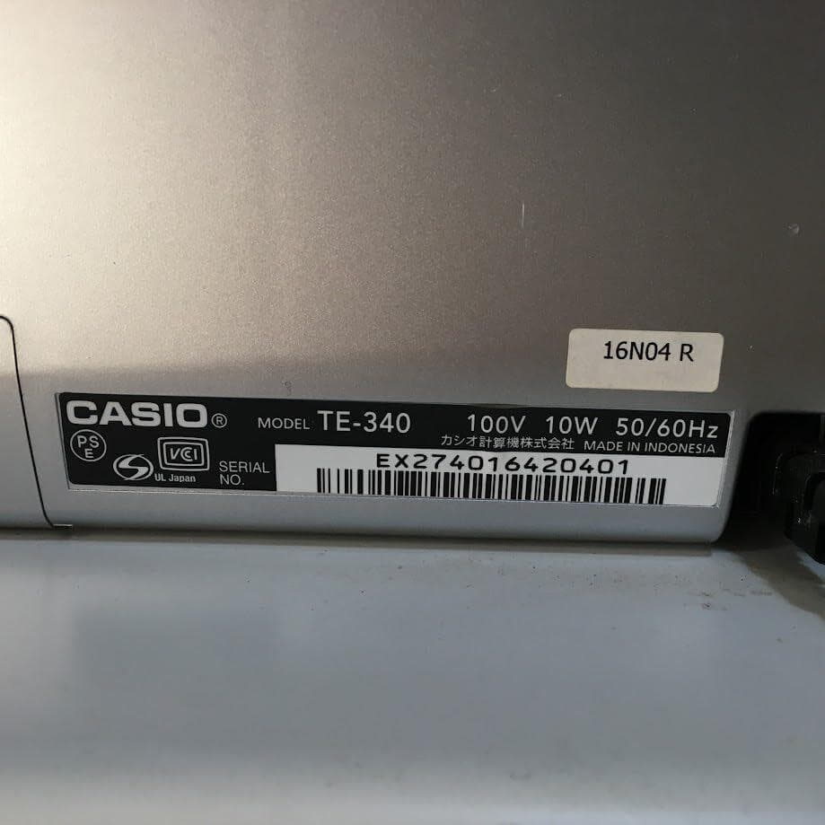 【AJ】カシオ TE-340WE レジスター 10部門 ドロア分離型