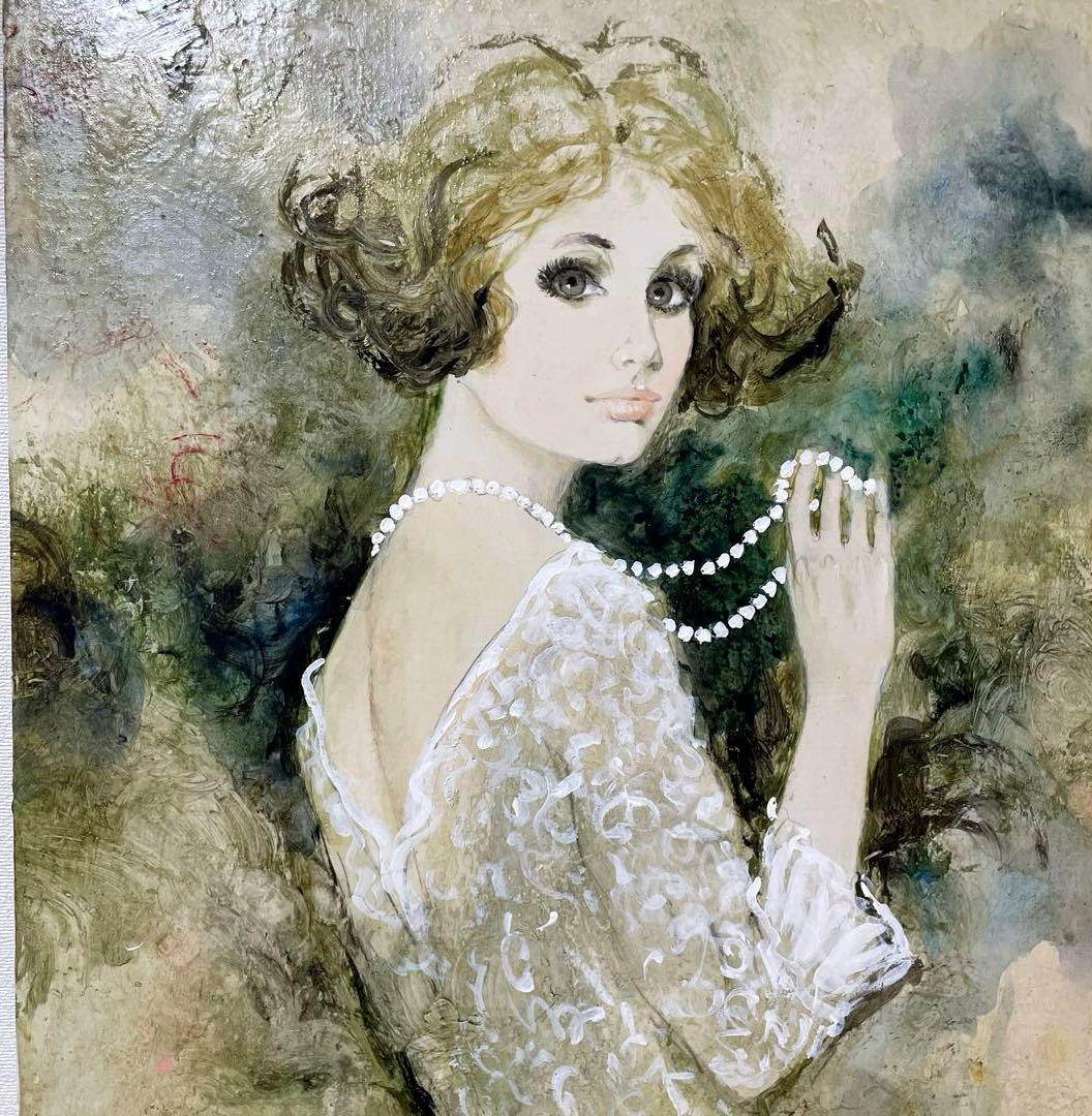 ベルナール・シャロワ『クレール』油彩 F12 原画 ギャラリー取扱作定価96万円