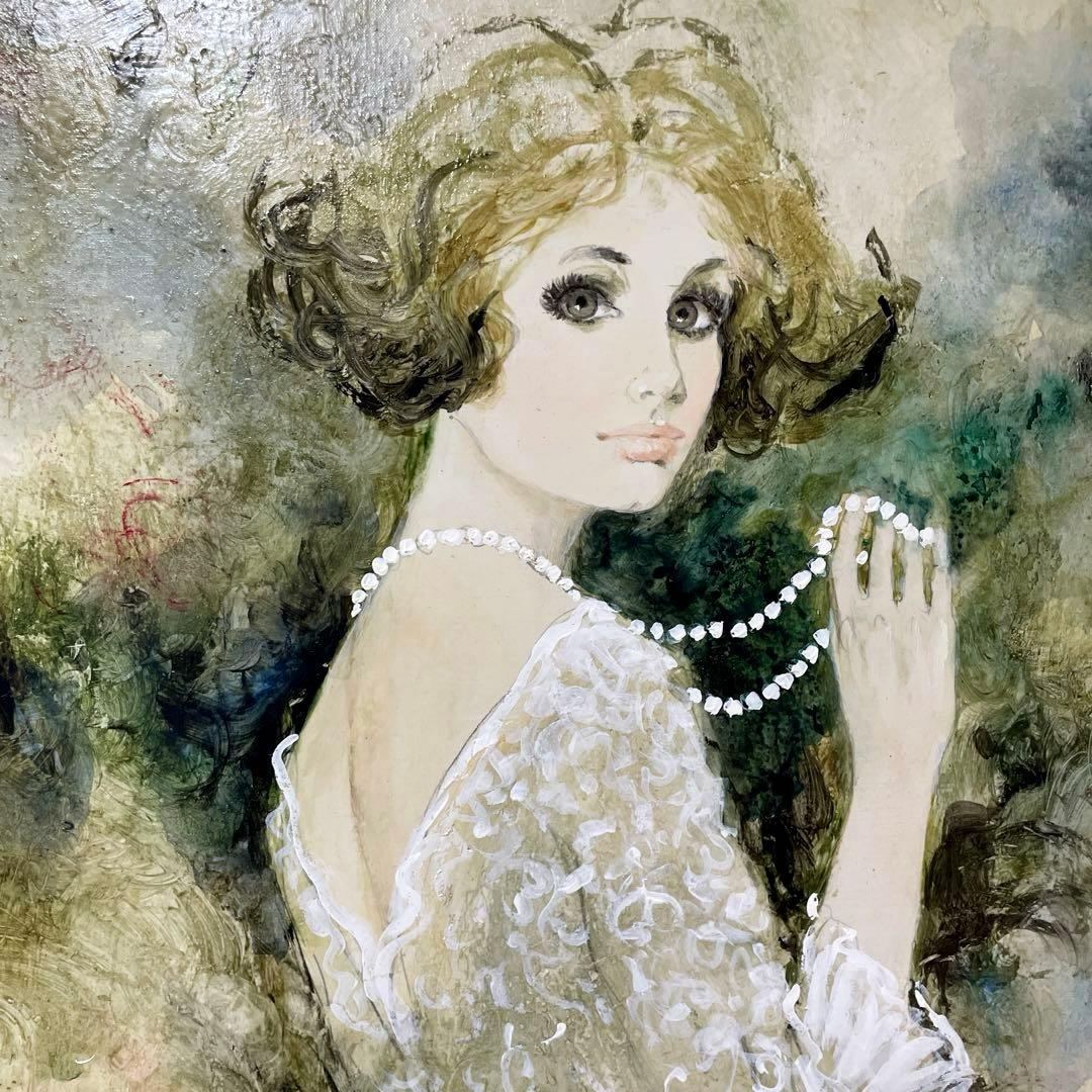 ベルナール・シャロワ『クレール』油彩 F12 原画 ギャラリー取扱作定価96万円