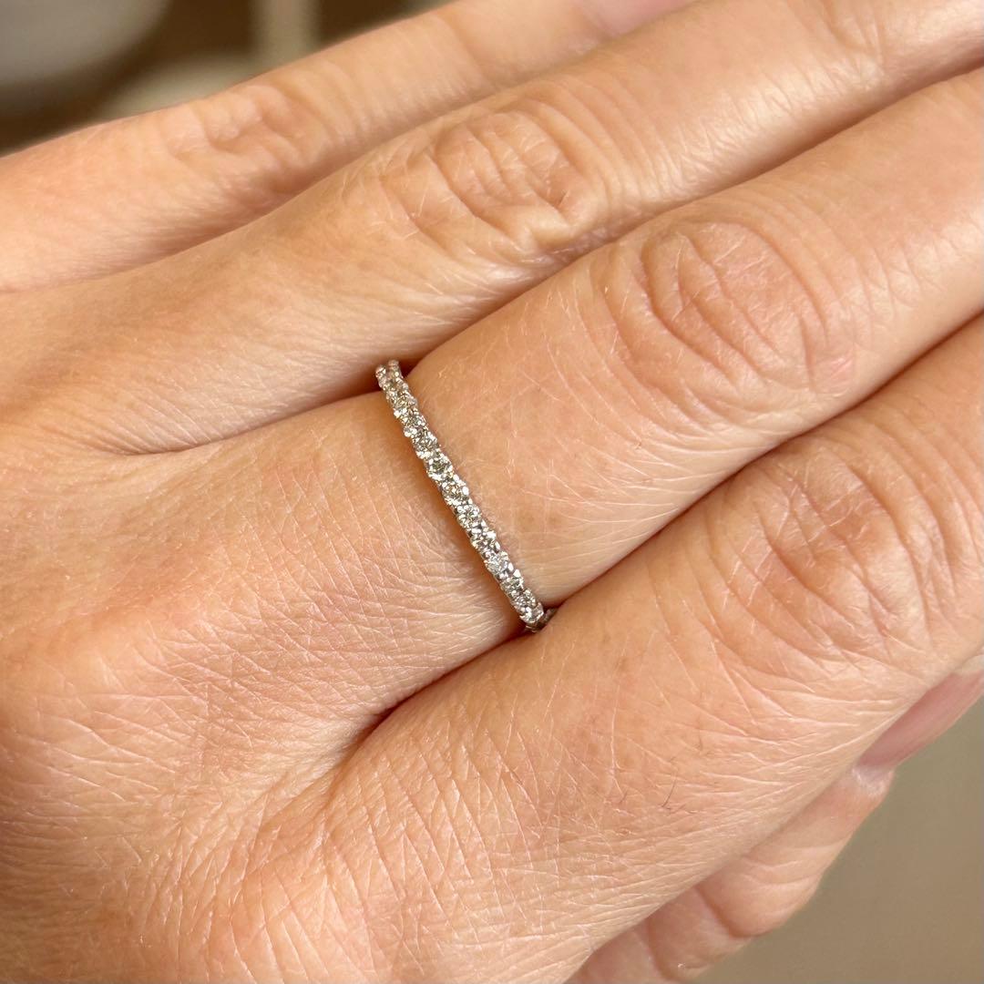 プラチナ　ダイヤモンド　リング　ハーフエタニティ　Pt900