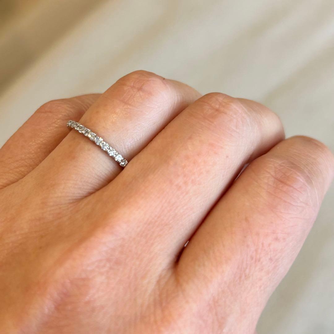 プラチナ　ダイヤモンド　リング　ハーフエタニティ　Pt900