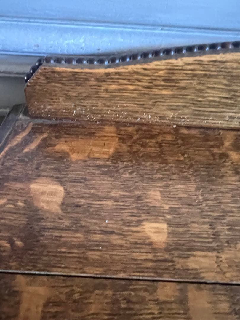 イギリスアンティーク＊木製デスク リメイク品＊引き出し付き