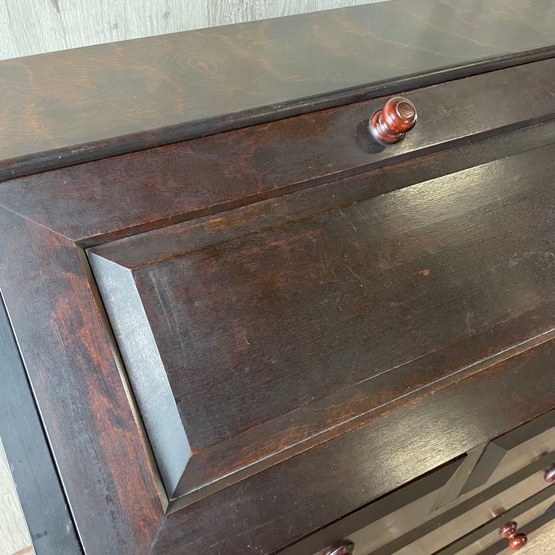 民芸家具 ライティングビューロー チェスト ワークデスク アンティーク家具