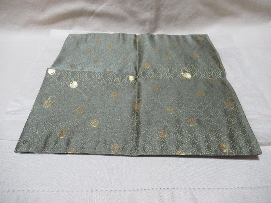 茶道用正絹ふくさ　即中斎好サザ波緞子　友湖製　友印あり