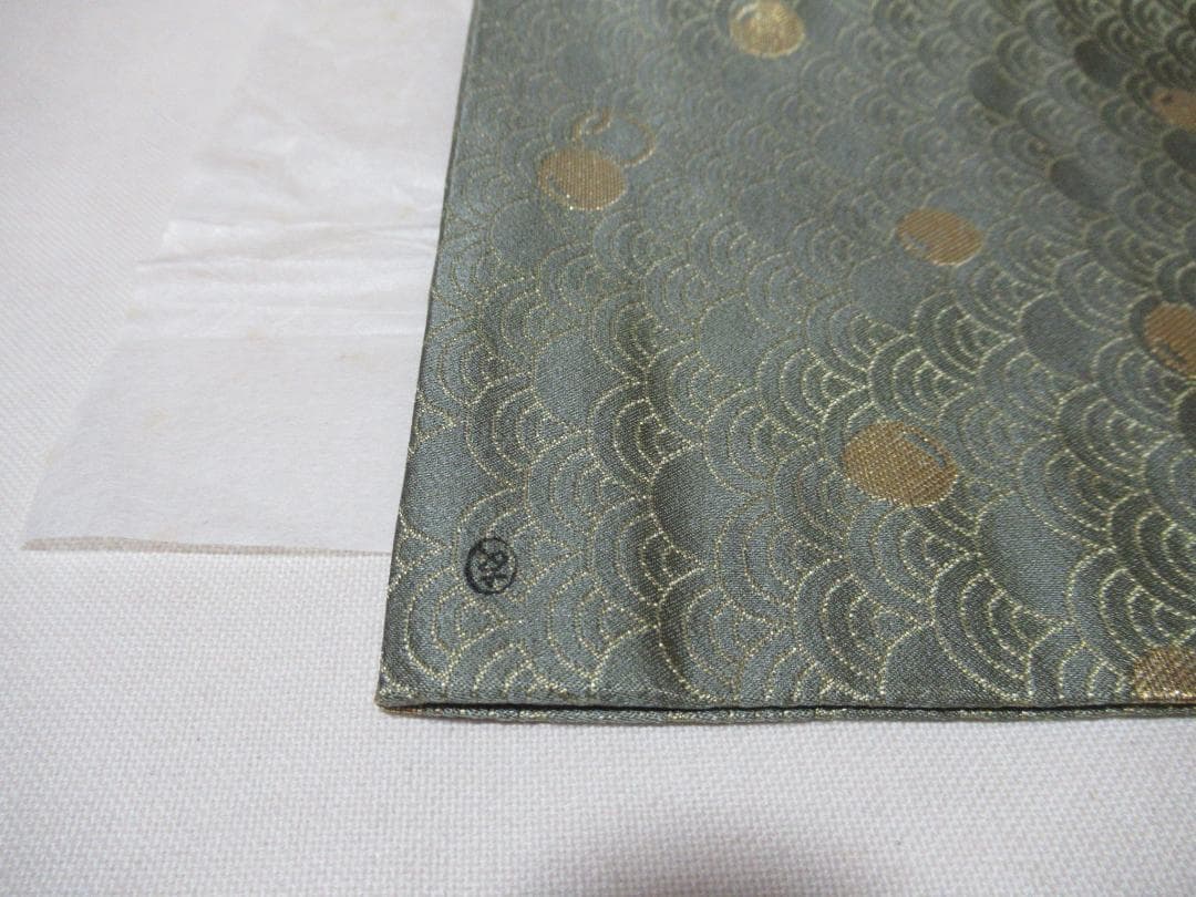 茶道用正絹ふくさ　即中斎好サザ波緞子　友湖製　友印あり