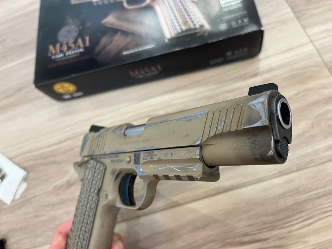 東京マルイ　M45A1 ウェザリング済み　実物 G10グリップ　USMC 海兵隊