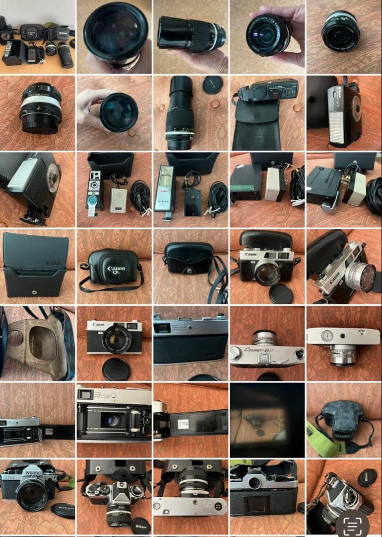C*O様 ジャンク　フィルムカメラNikonFe2 CanonQL レンズなど一