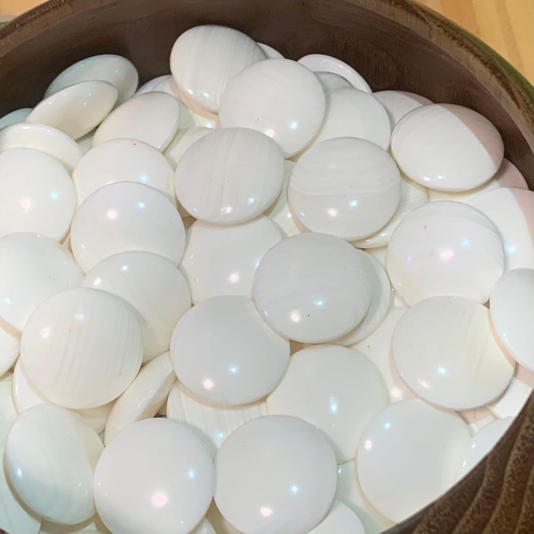 超美品 日向特製蛤碁石 貴重厳選雪印のみ 28号 栗碁笥セット 白181黒182