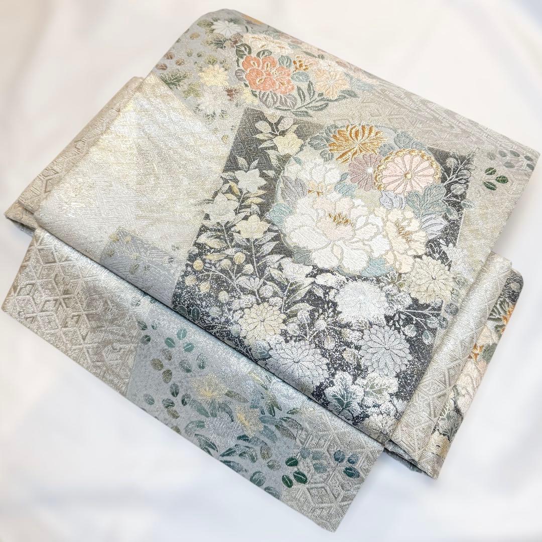 一体型 ワンタッチ帯 作り帯 佐賀錦 豪華 袋帯 二重太鼓