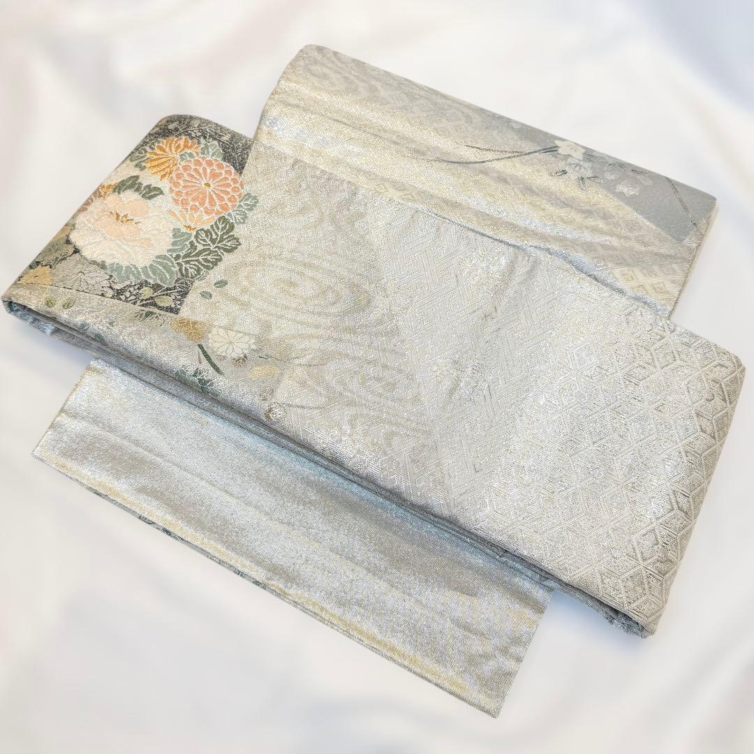 一体型 ワンタッチ帯 作り帯 佐賀錦 豪華 袋帯 二重太鼓