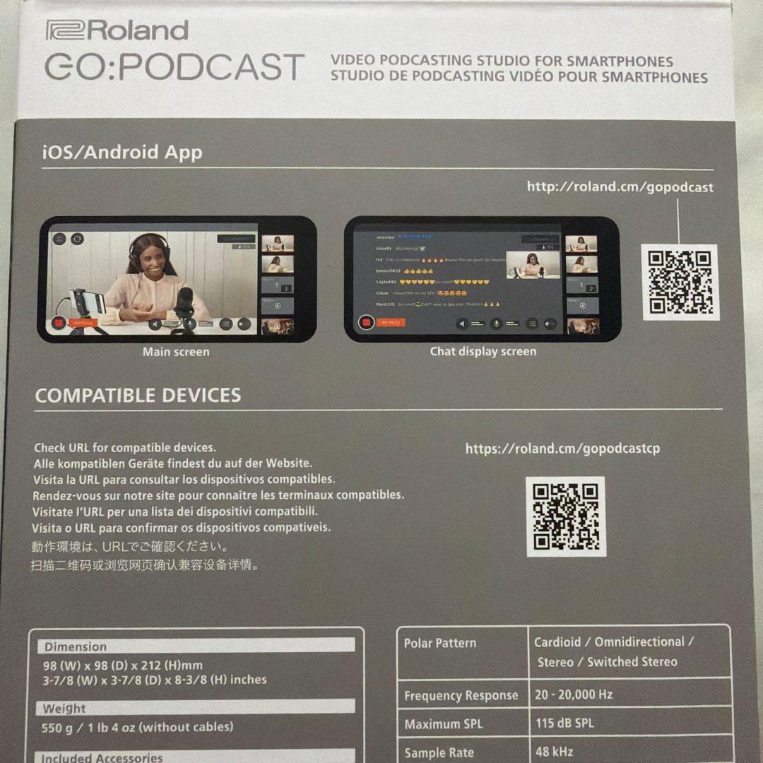 未開封新品 Roland GO-PODCAST マイク　コンデンサーマイク