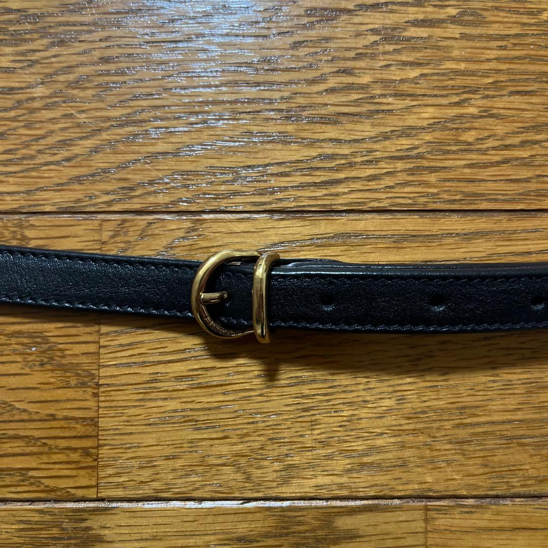 IL BISONTE 黒 レザー ショルダーバッグ