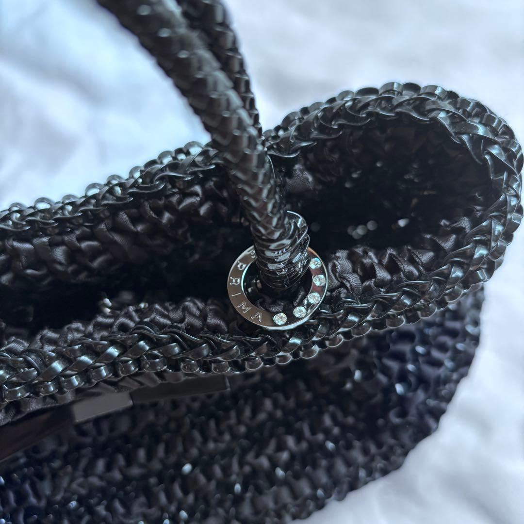 【美品】✨アンテプリマ ワイヤーバッグ　ブラック　リボン