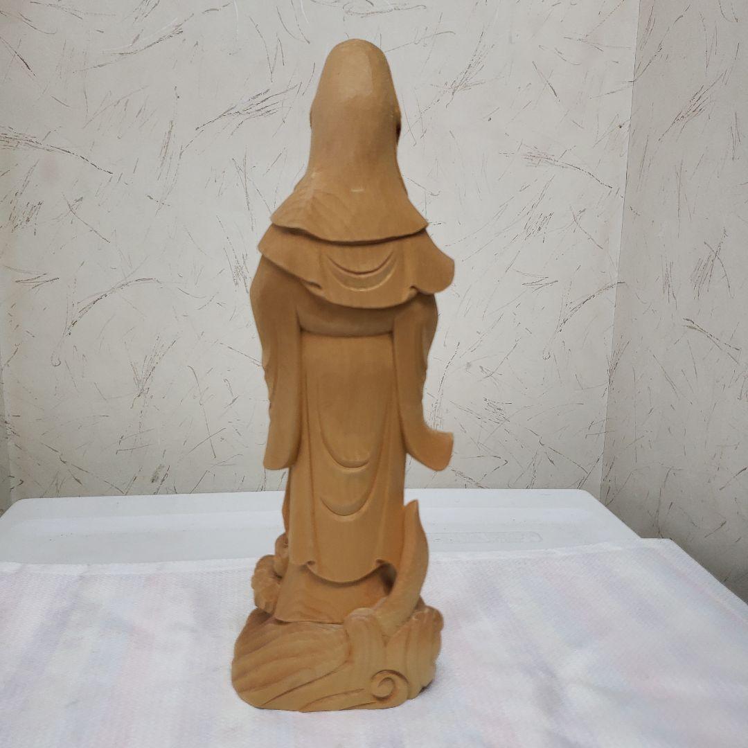 Ｂフライデー　蔵出し特価仏像★桧材 滴水観音菩薩像★高さ：約30cm