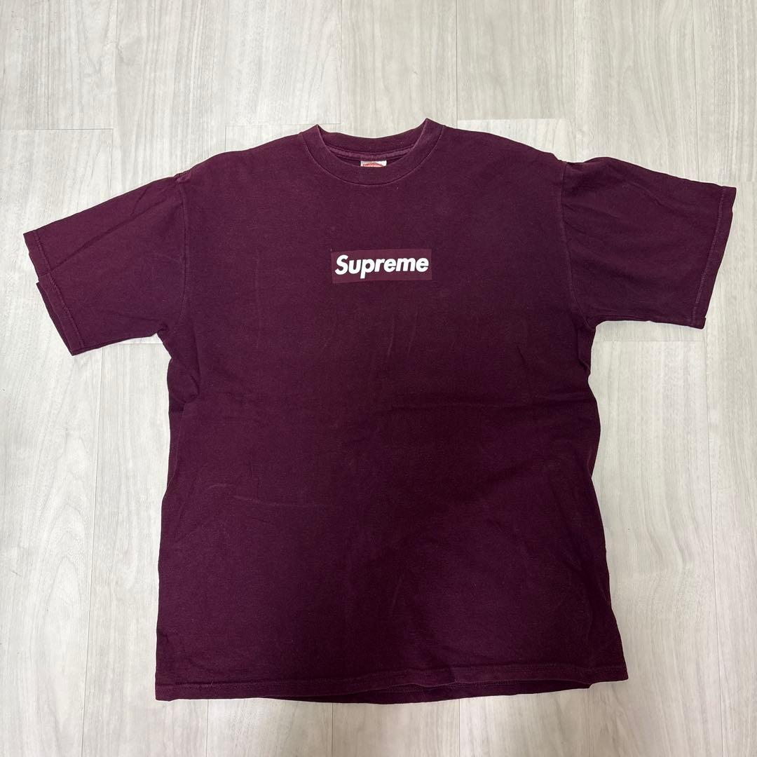 Supreme ボックスロゴ バーガンディ Tシャツ L