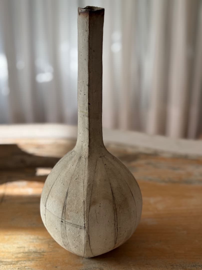 新年お値引き　菊地勝　Masaru Kikuchi　花瓶　花入　陶芸作品