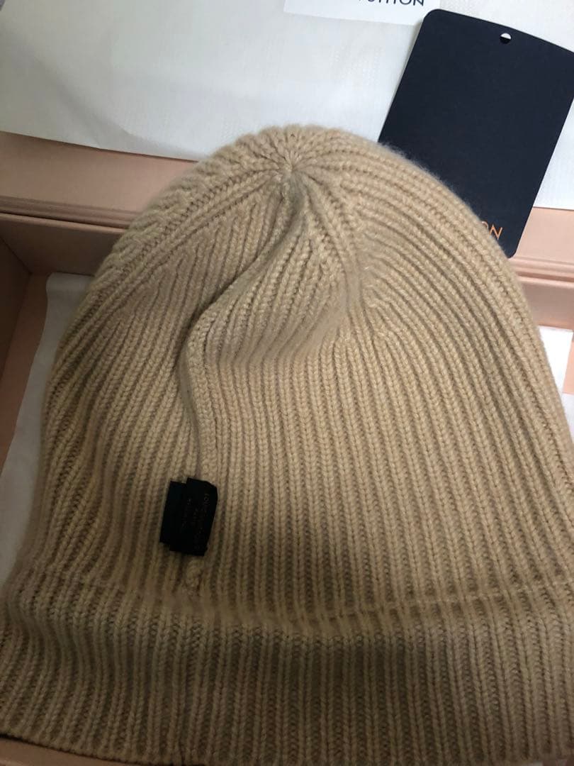 ❗️毎日〜1000円値下げ❗️ヴィトン LV スパーク ニット帽 カシミア ベージュ