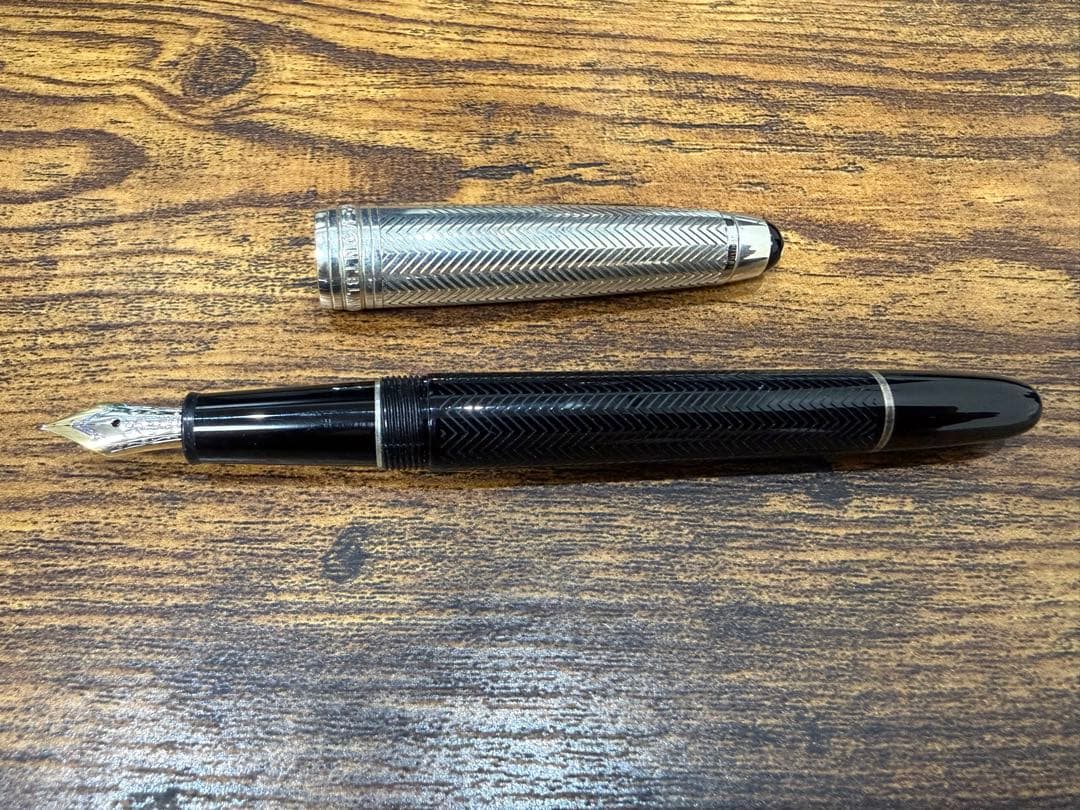 最終値下げ 超希少 モンブラン 万年筆 ソリテール ドゥエ シルバーバーリー