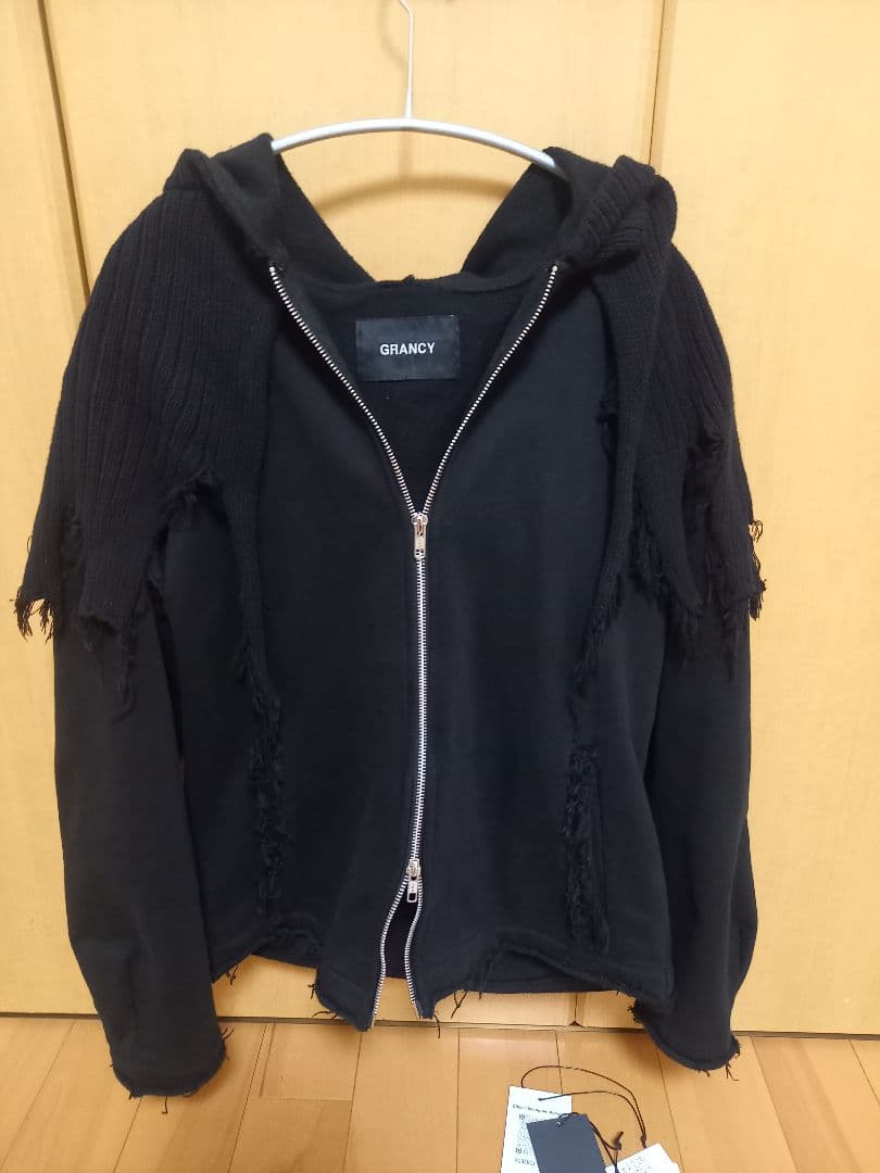 GRANCY ニットレイヤードデザインジップフーディ sサイズ タグ付き