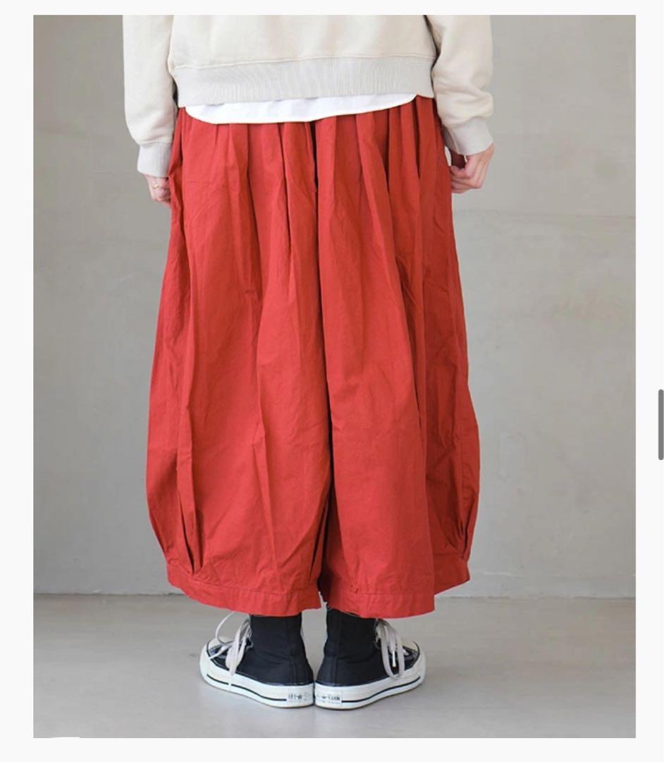 美品⭐︎HARVESTY 赤 バルーン　キュロット 日本製