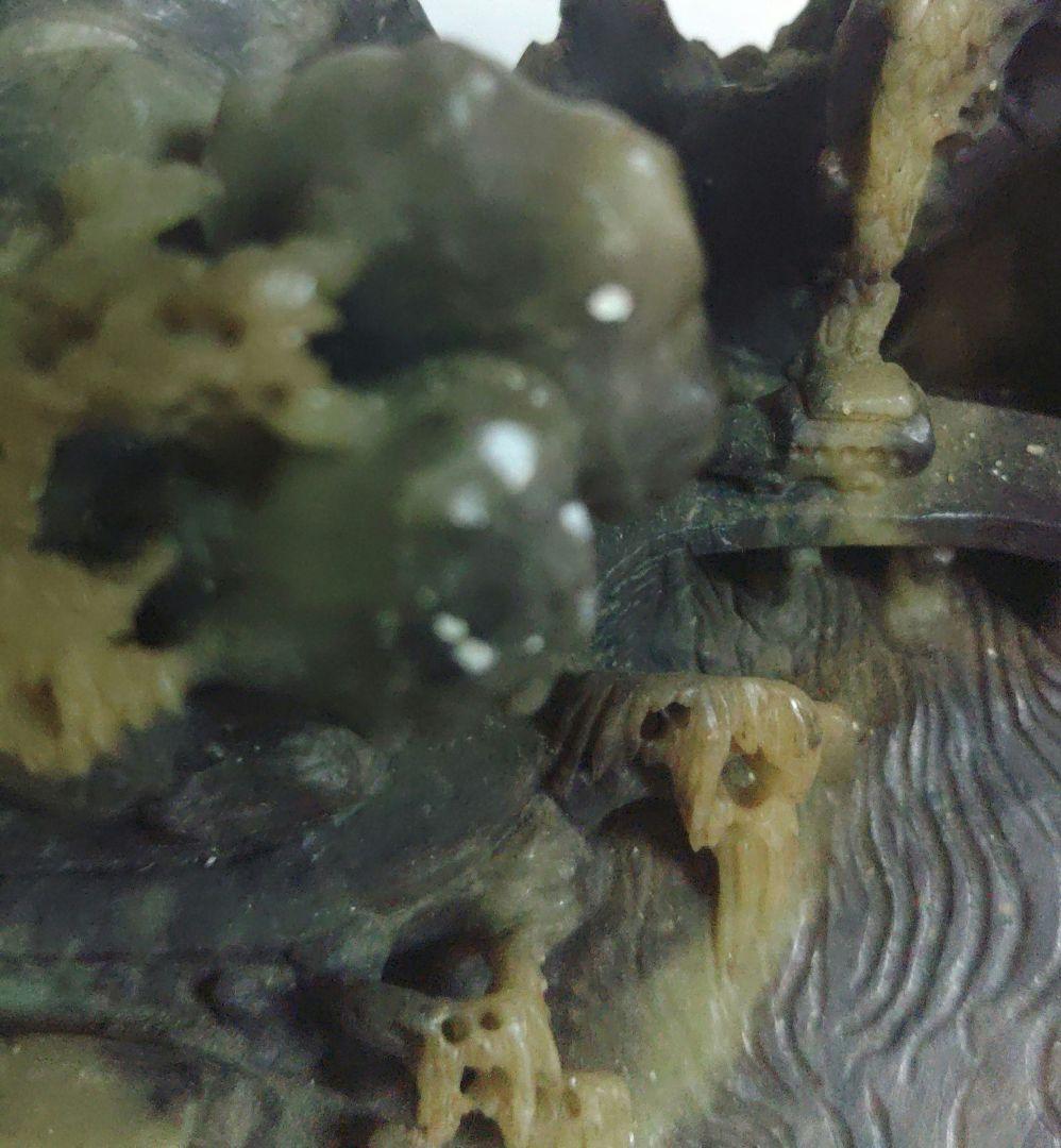 寿山石　山水　風景　石製　中国