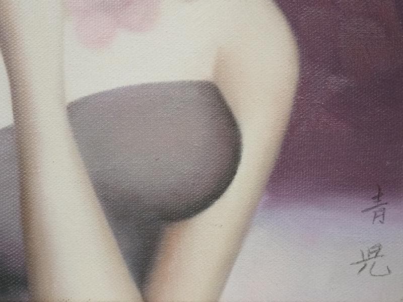 Mr.モリック　 油彩東郷青児「花束」 　F6サイズ　額装済み 肉筆手描き