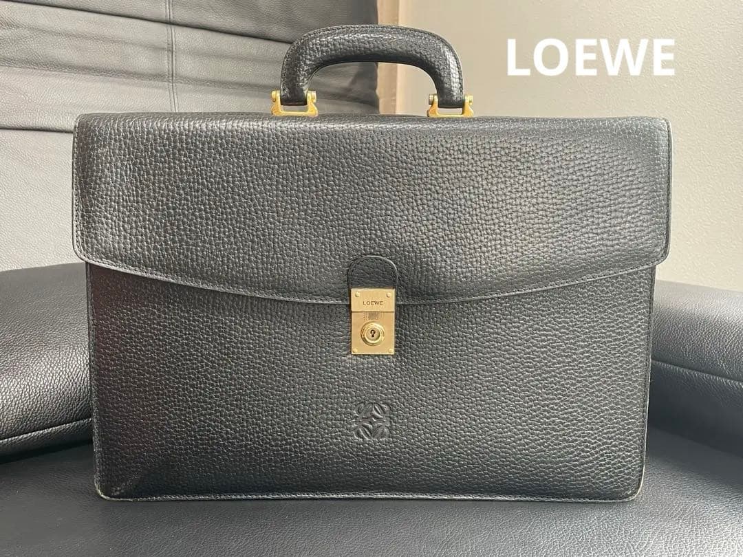 ロエベ ビジネスバッグ ブリーフケース 鞄 鍵付き