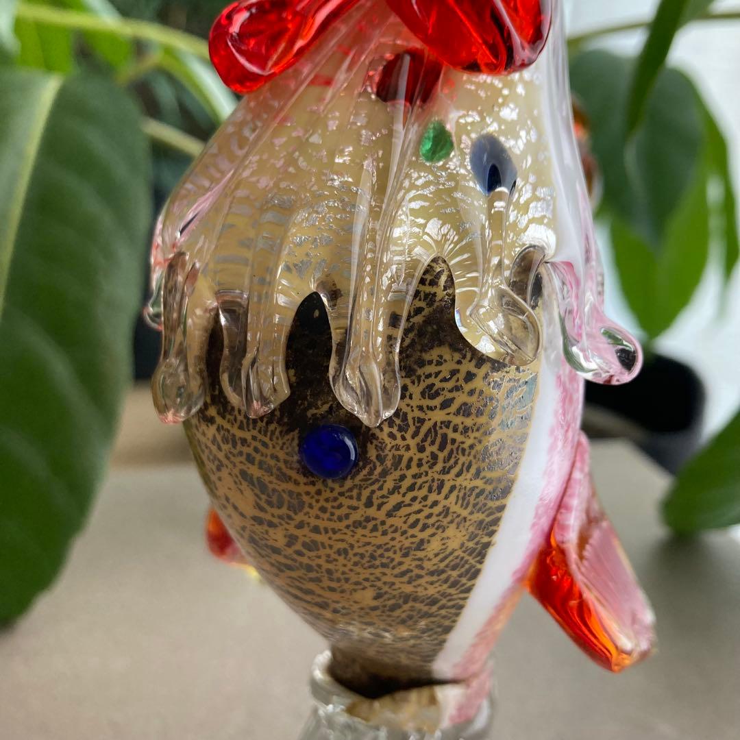 ムラノグラス　鶏　にわとり　MURANO ムラーノ　ヴェネツィア　ガラス細工