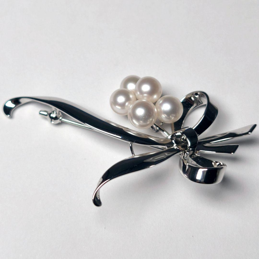 【極美品 最高級】ミキモト ブローチ パール 愛子様 ご着用 5珠 ロングセラー