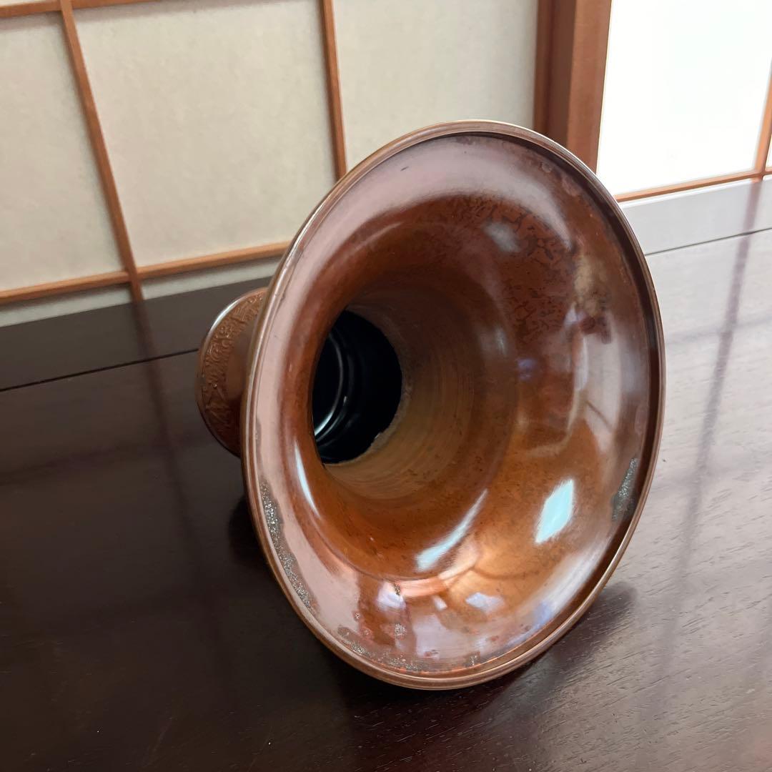 遠州流　七世好「萬物」花器　銅製