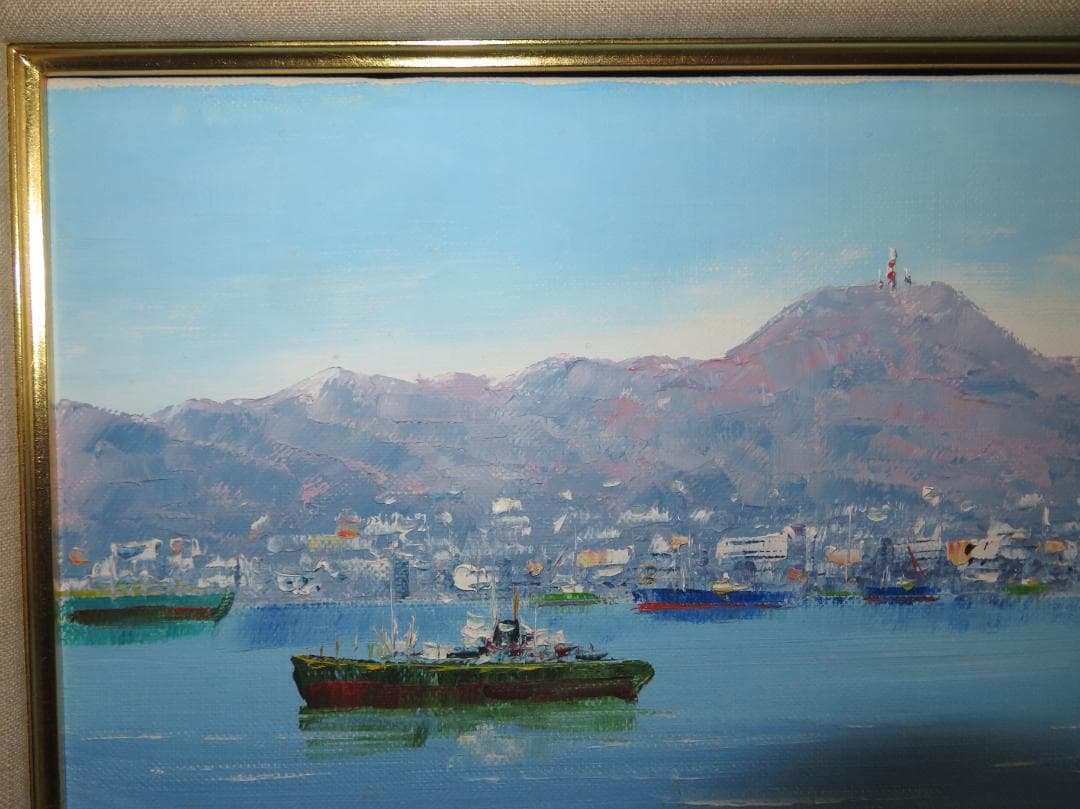 ◆　小林幸三　「　長崎港　」　油彩　F6号　真作保証　◆