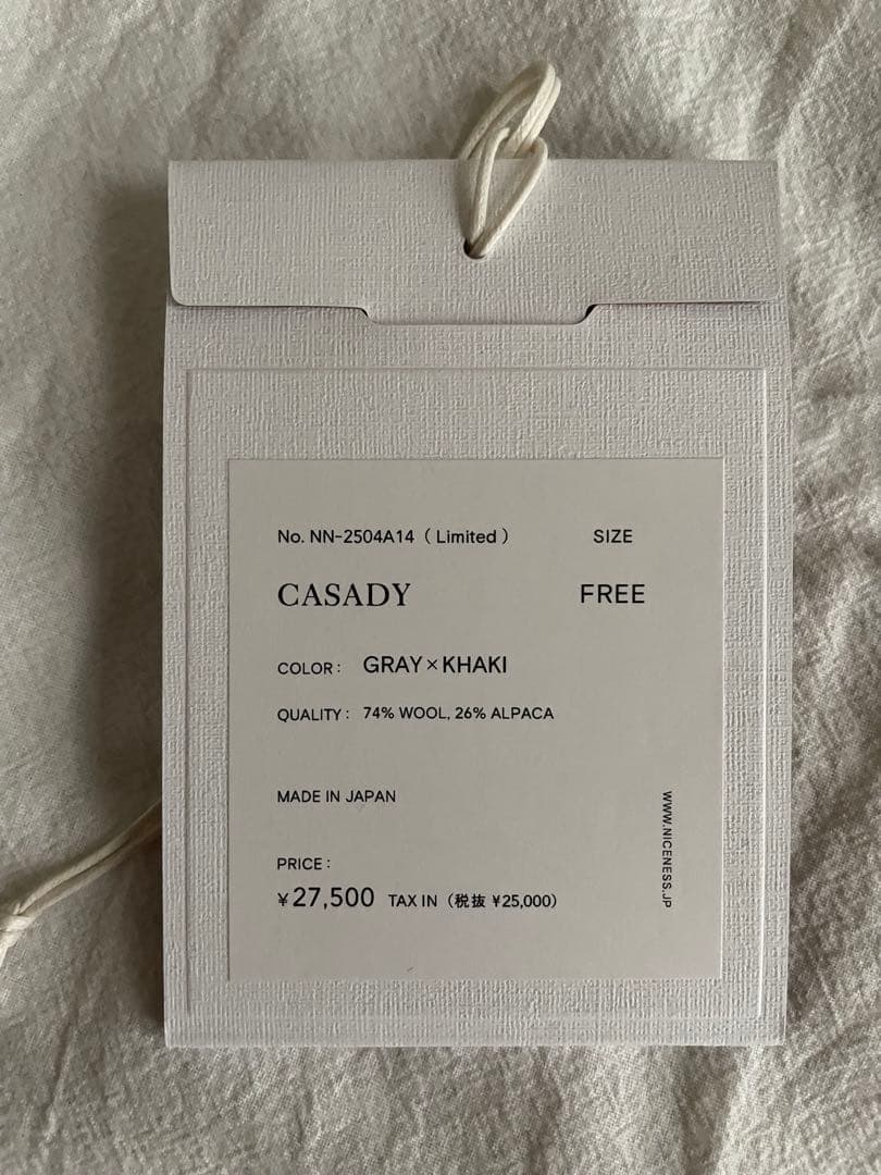 小物 NICENESS CASADY KNIT FINGERLESS GLOVES