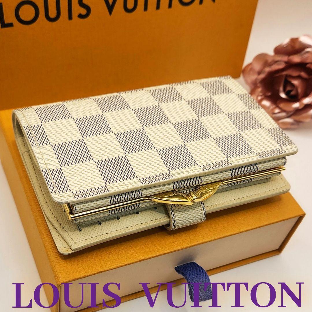 超人気モデル⭐ルイヴィトン ダミエアズール⭐️ヴィエノワ　がま口二つ折り財布