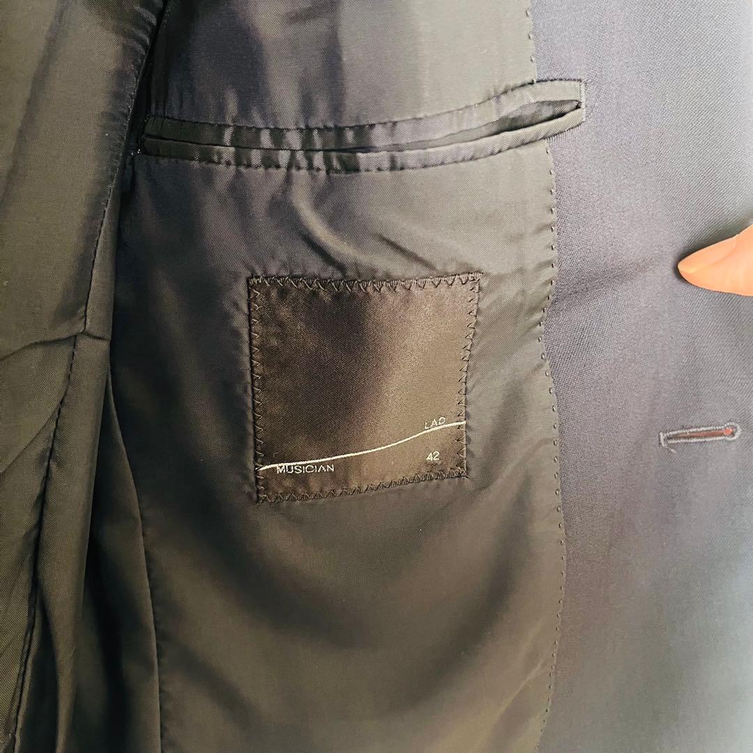 【ガーメント付】LAD MUSICIANネイビー ジャケット＆ベストセット 42