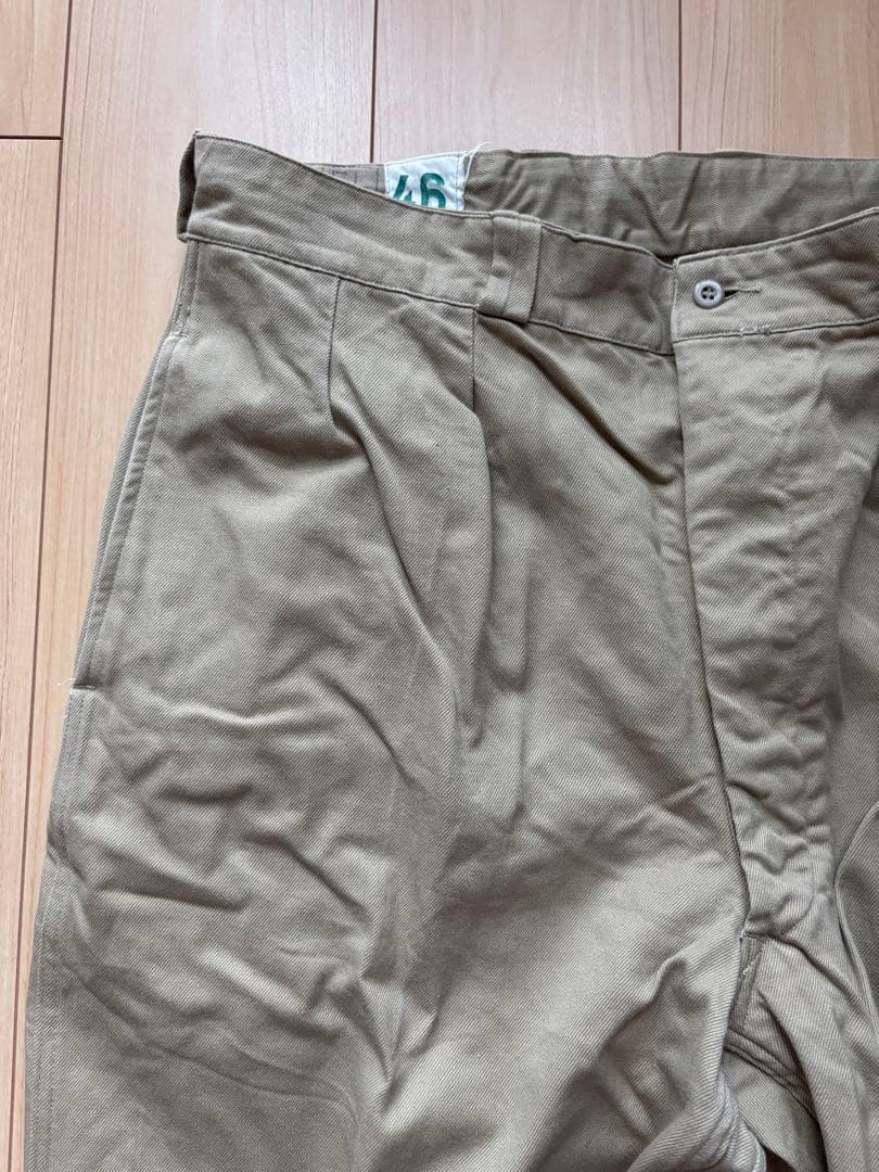 【フランス軍】1950s 60s M52 チノパン　2タック　ベージュ