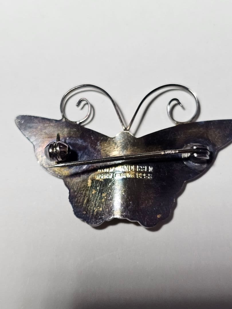 DAVID ANDERSEN ノルウェー 蝶々　北欧　ブローチ　デビッド