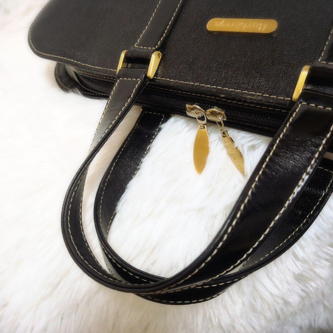 Burberry バーバリー Burberrysロゴ 金ロゴ ビジネス　黒