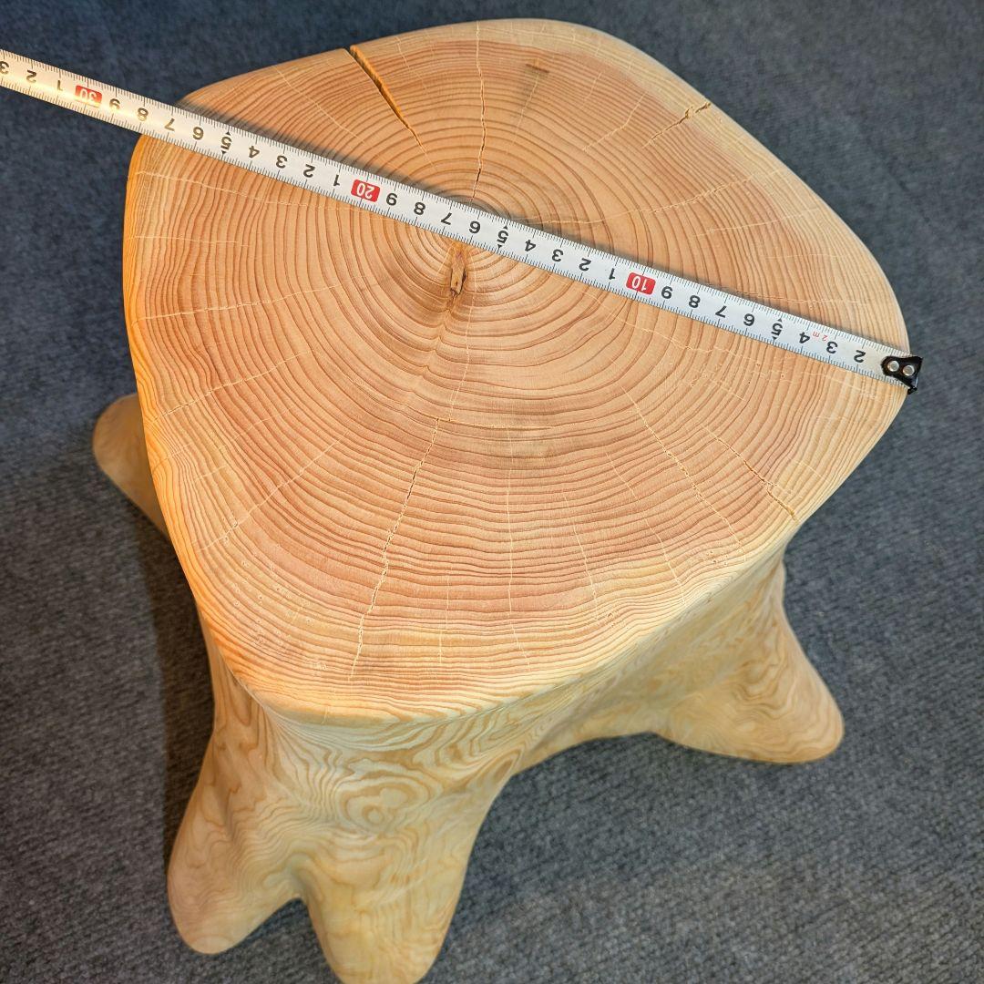 檜　切り株　丸太　椅子　スツール　テーブル　高さ約34㎝