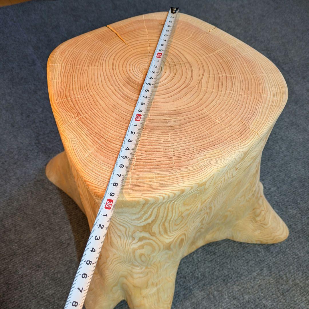 檜　切り株　丸太　椅子　スツール　テーブル　高さ約34㎝