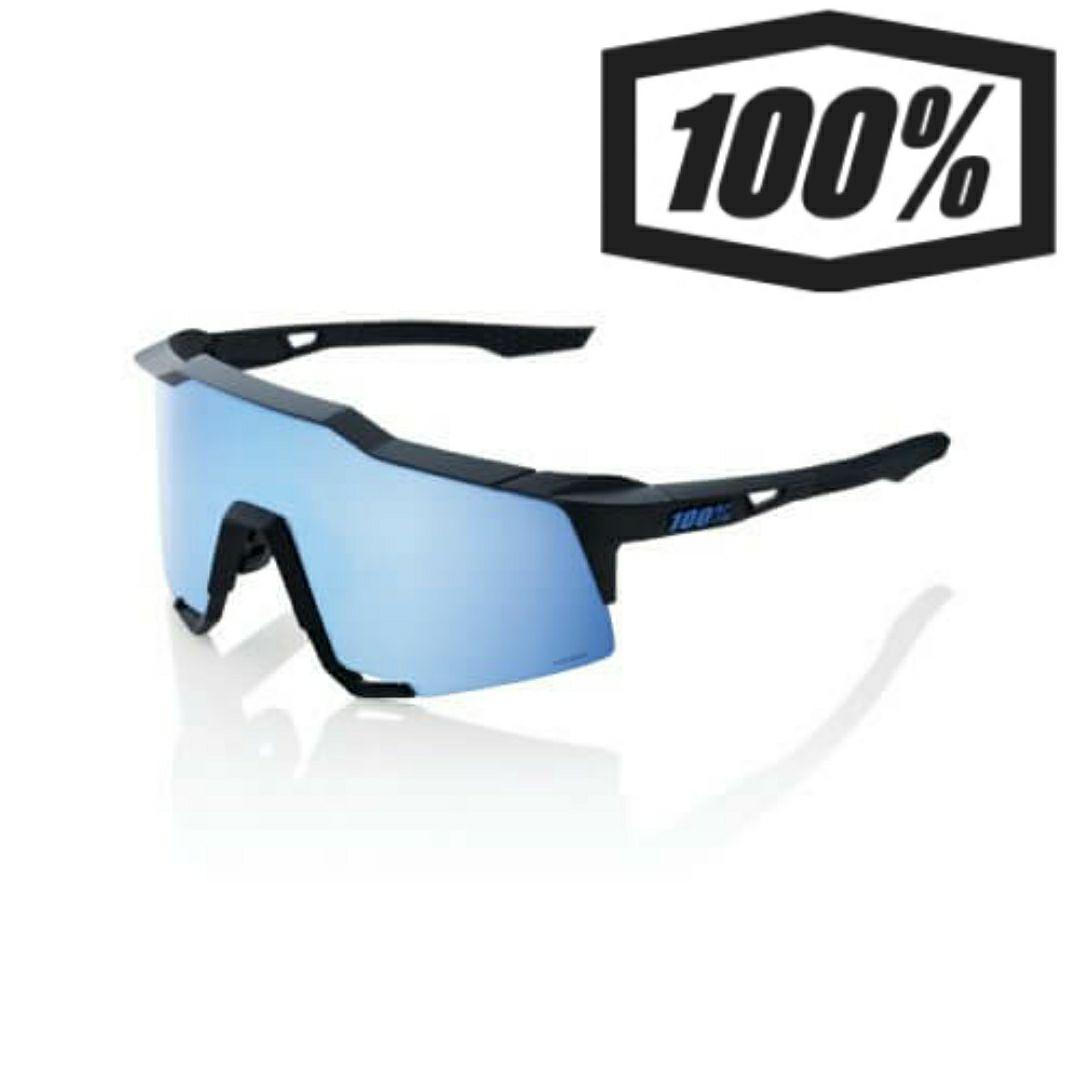 100% SPEEDCRAFT ブラック ブルー ワンハンドレッド サングラス