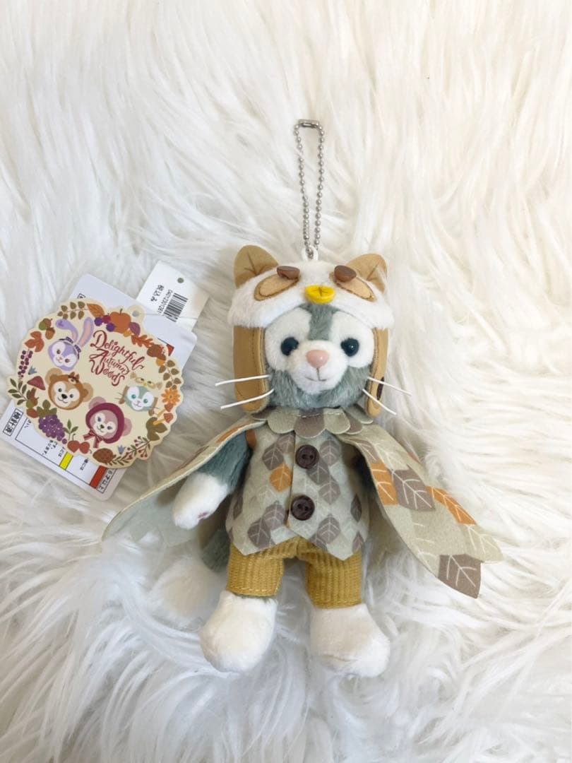 タグ付き ジェラトーニ ぬいぐるみバッジ 秋のぼうけん ハロウィン ふくろう