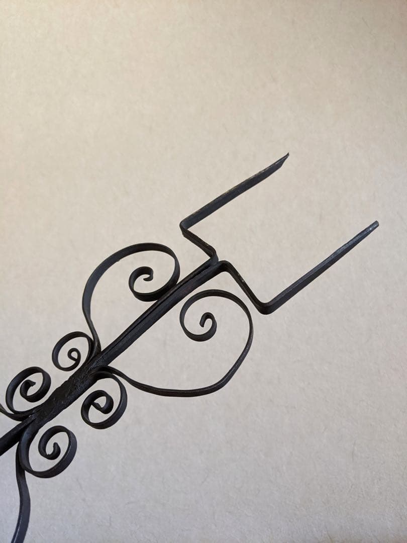 暖炉用調理道具　鉄工芸　フォーク　串　装飾