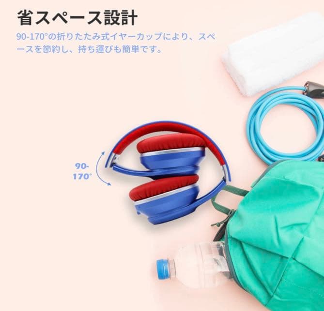 ヘッドホン Bluetooth 5.0ノイズキャンセリングワイヤレスヘッドフォン